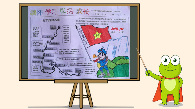 红军长征手抄报图片大全，中国人民抗日战争胜利73周年