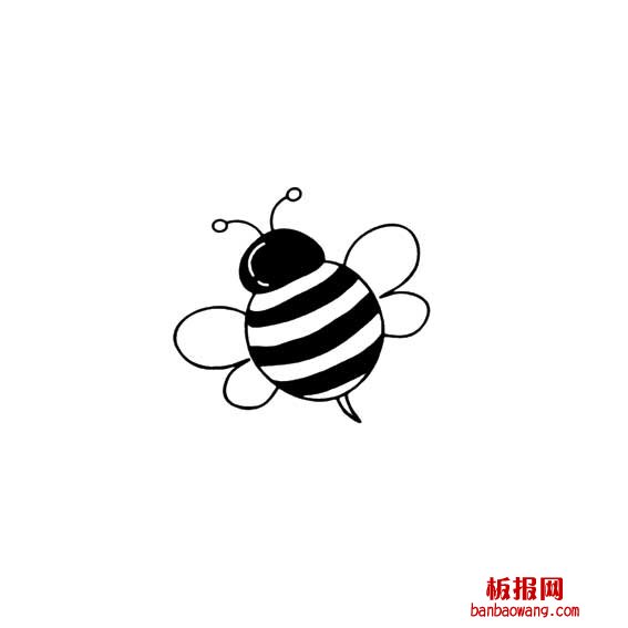 蜜蜂简易画法昆虫类