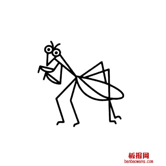 动物简笔画如何画出简笔画螳螂 简笔画 故事中国