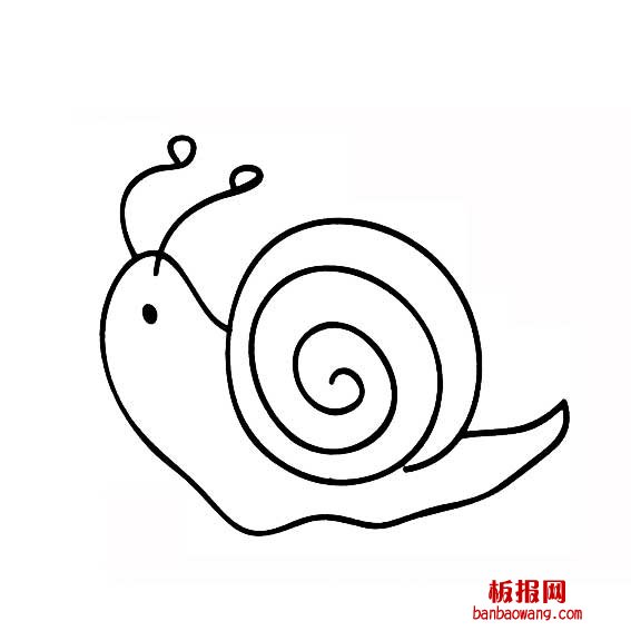 小蜗牛的简易画法