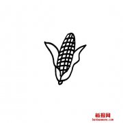 玉米简笔画粮食类