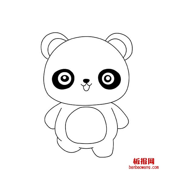 熊猫非常简单的画法