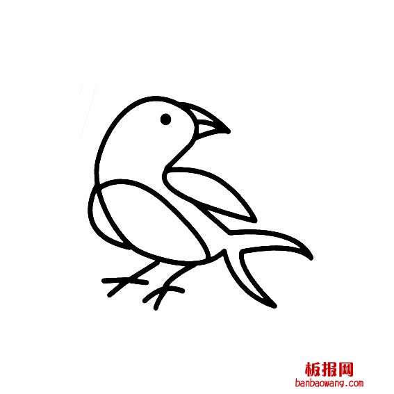 燕子的画法4鸟类的简笔画法