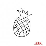 菠萝简笔画水果类