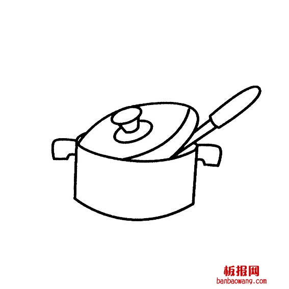 厨房用品画法煲汤用的锅