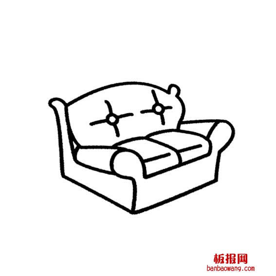双人沙发的画法