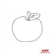 苹果的简笔画法怎么画水果类
