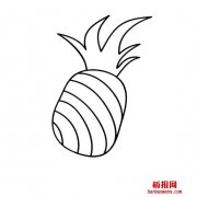 菠萝简单画法