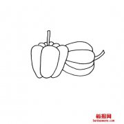 辣椒青椒的简单画法