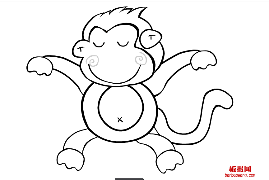 可爱的猴子简笔画