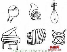 儿童简笔画：乐器 钢琴 风琴