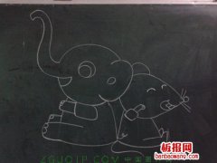 儿童简笔画：老鼠和小象