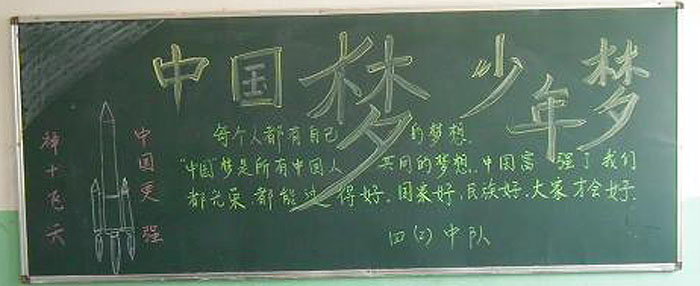 中国梦,我的梦黑板报，简单好看的黑板报