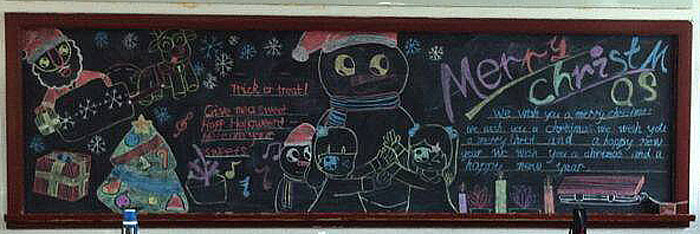 小学生黑板报圣诞节，圣诞节快乐