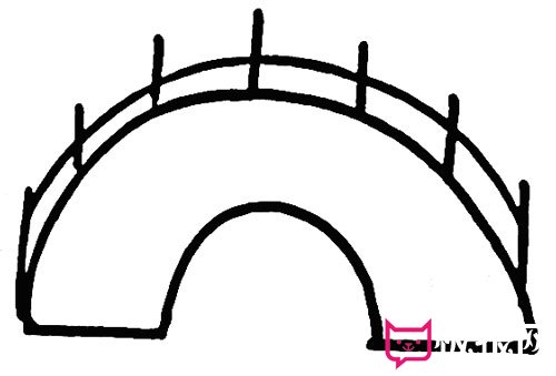 石拱桥简笔画，中国石拱桥简笔画