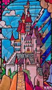 城堡儿童画，色彩漂亮的儿童画图片