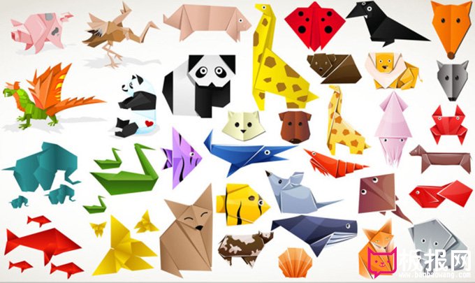 多款可爱动物折纸图片