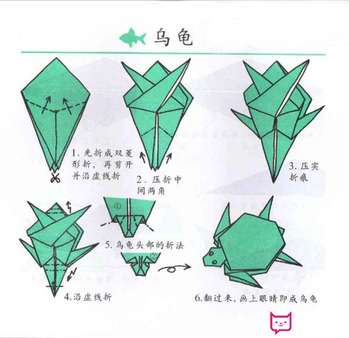 乌龟手工折纸教程图片