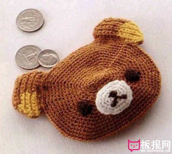 可爱小熊零钱包针织教程