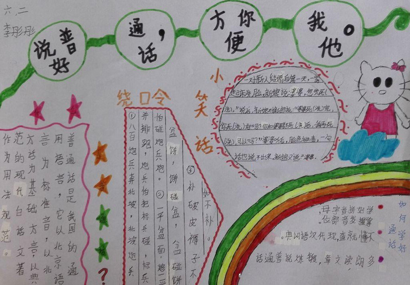 关于推广普通话的手抄报，如何学好普通话