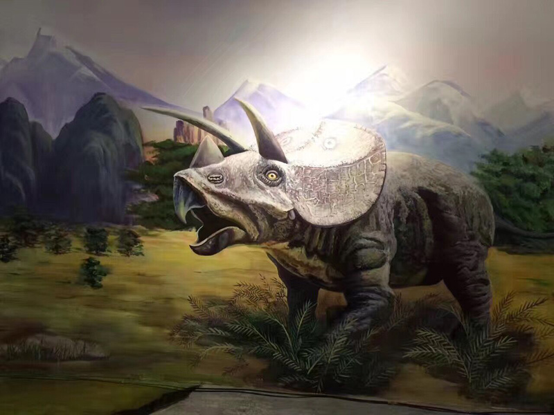 幼儿园墙大型壁画，霸气的恐龙