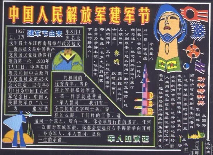 八一建军节主题黑板报，中国人民解放军建军节的由来