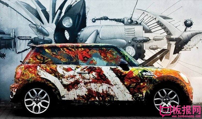 创意涂鸦艺术，车和涂鸦的结合