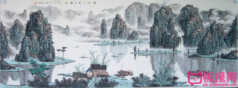 国画山水，桂林山水