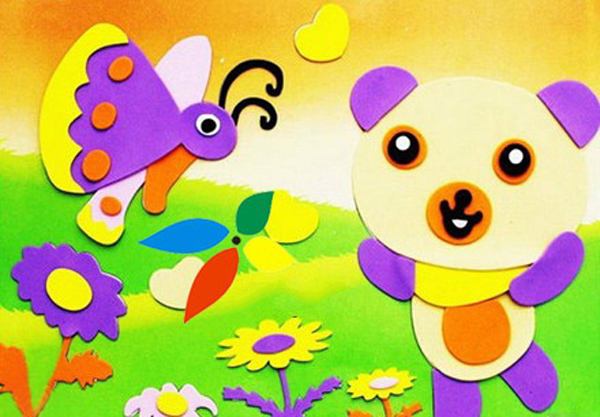 漂亮的儿童剪贴画，快乐的小熊