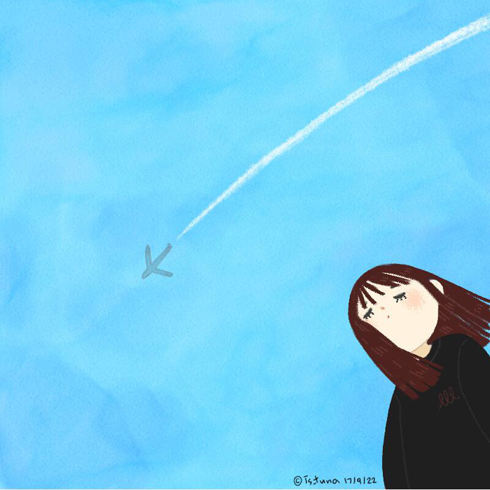 韩国小清新手绘插画，向往的蓝天