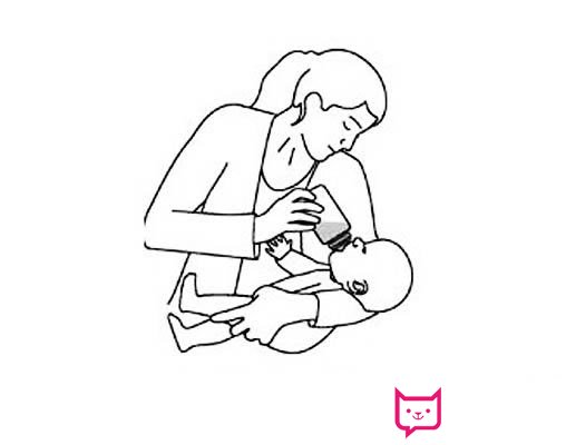 简单的人物简笔画大全，给婴儿喂奶简笔画