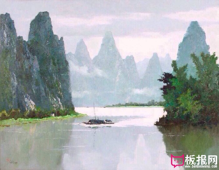 庞均风景油画作品欣赏，山水之间