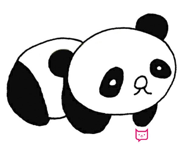 动物简笔画大全,超可爱的大熊猫简笔画