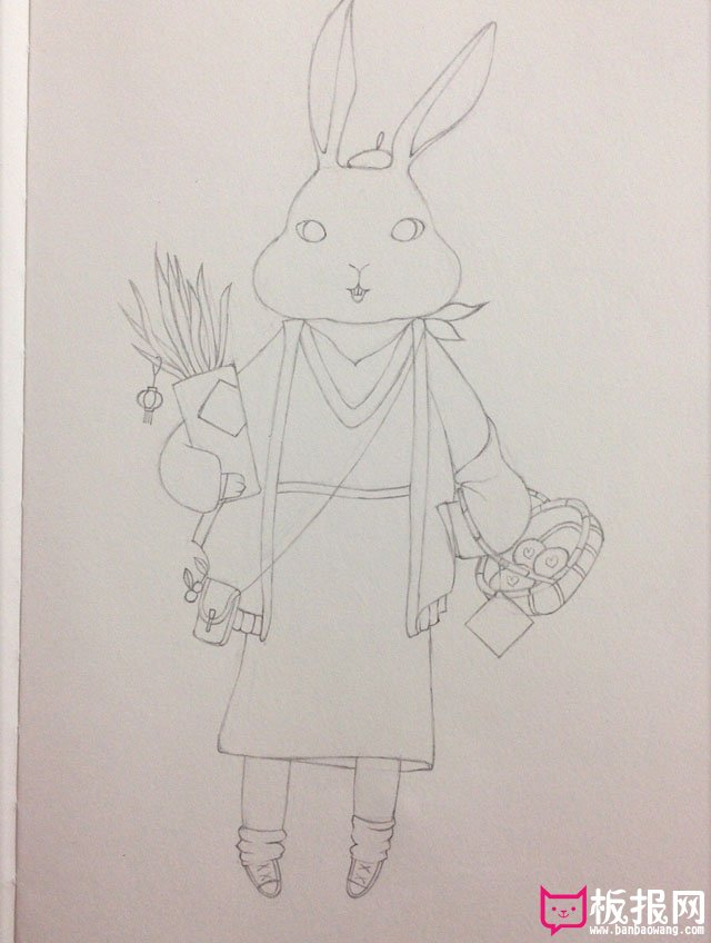 兔子简笔画教程，超好看的兔子手绘