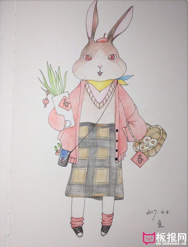 兔子简笔画教程，超好看的兔子手绘