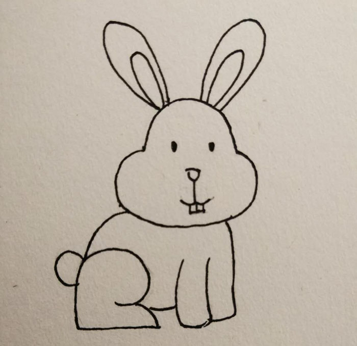 兔子怎么画简单又漂亮，兔子怎么画一步一步教