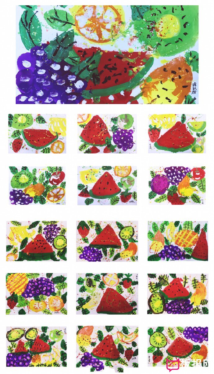 简单的儿童画画图片大全，夏日水果