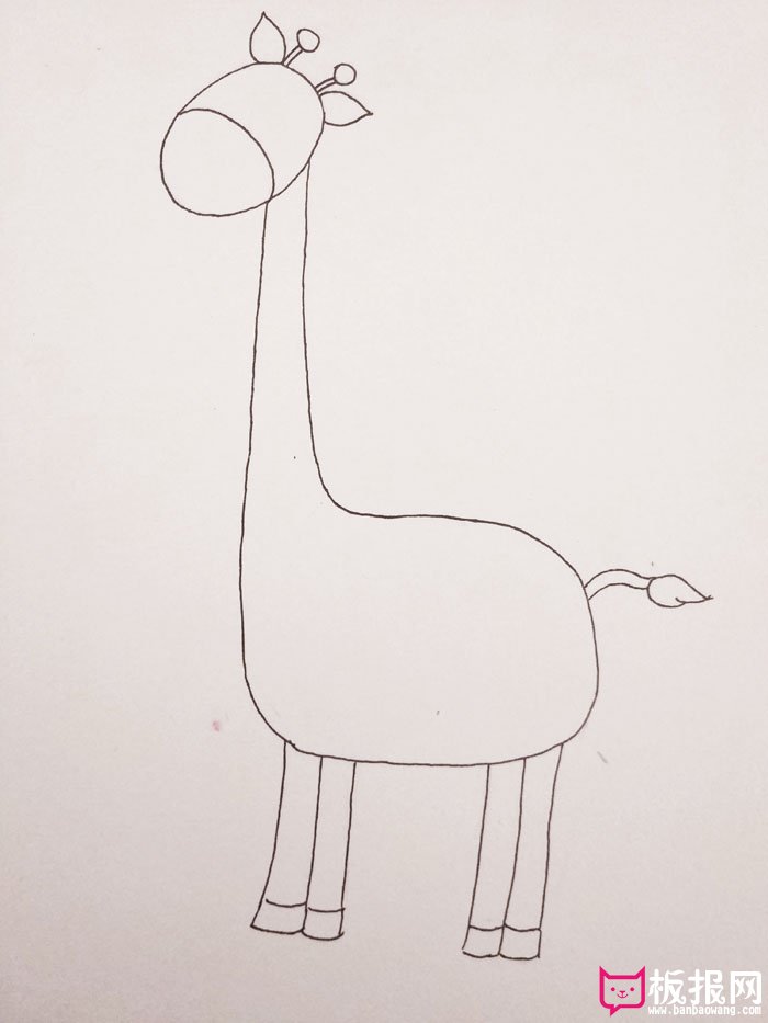 长颈鹿怎么画简单漂亮，漂亮的长颈鹿怎么画