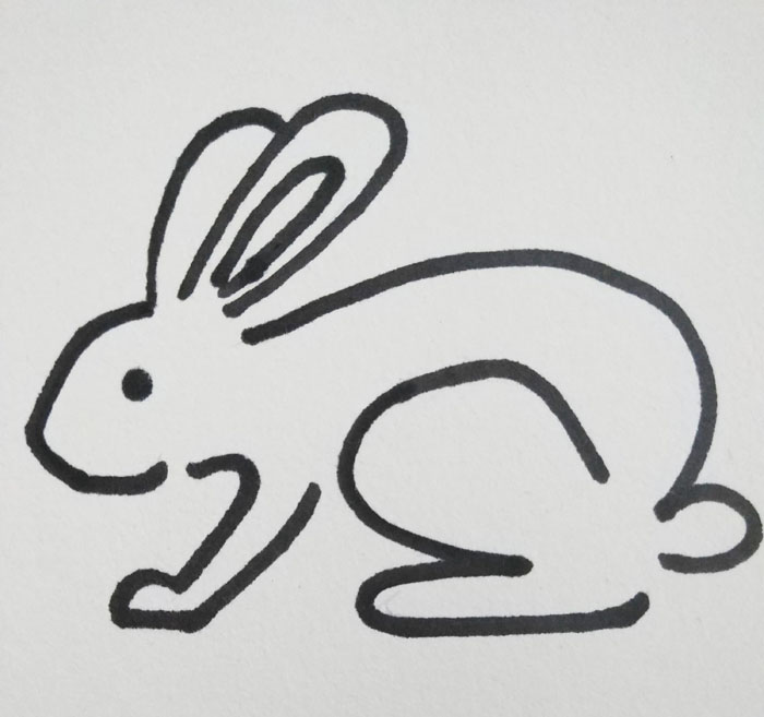 最简单的小兔子怎么画，可爱小兔子简笔画