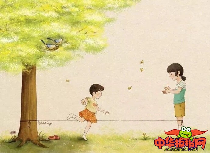 小清新童年手绘插画，令人怀念的快乐童年