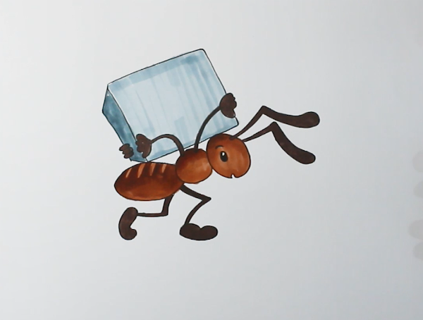 蚂蚁搬家简笔画图片蚂蚁搬家怎么画 动物简笔画 老师板报网