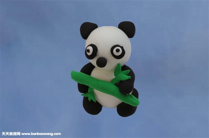 超轻粘土熊猫怎么做