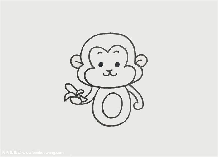 小猴子怎么画简单漂亮
