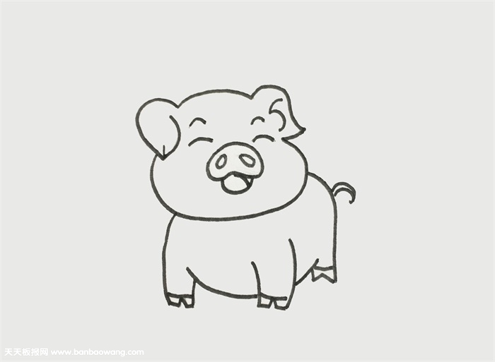怎样画猪
