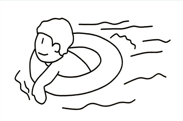 游泳的小男生简笔画如何画出来的