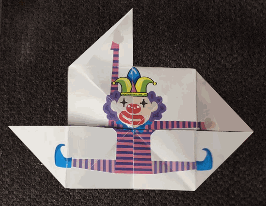 手把手教你如何折一个会动的小丑 创意折纸