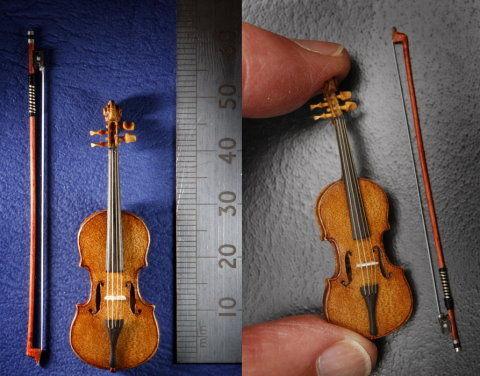 [创意手工]David Edwards和他的微型手工小提琴
