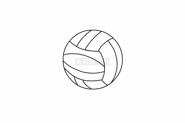 排球的基本简单简笔画画法