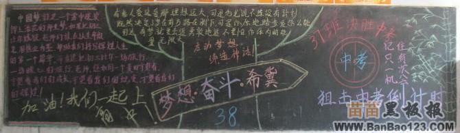 初中中国梦我的梦黑板报作品