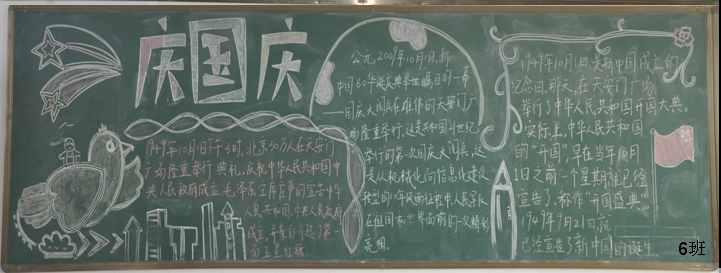 小学生庆国庆黑板报图片欣赏